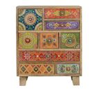 Narduzu Chest - Mango Wood - Painted - Multi Drawer