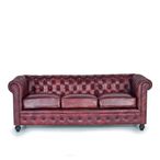 Angwin Sofa - Brown Leather Chester - 3 Seater