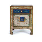 Bruci Bedside Cabinet - Mango Wood - Painted - 1 Door