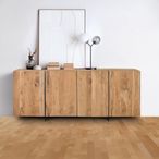 Cacavia Sideboard - Natural Acacia Wood - 4 Door - Extra Large - 200cm