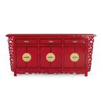 Lubesh Sideboard - Red Mango Wood - 6 Door - Extra Large - 180cm