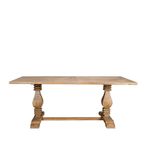 Lucca Dining Table - Mango Wood - 8 Seater - 200cm - Double Pedestal