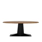 Pisa Dining Table - Acacia Wood - 8 Seater - 200cm - Oval Pedestal