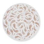 Cricova Decorative Panel - Pickled White Wood - Round - 120cm