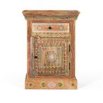 Forli Bedside Cabinet - Mango Wood - Painted - 1 Door