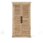 Jaylene Wardrobe - Mango Wood - Louvered - 2 Door