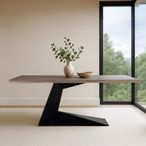 Rieti Dining Table - Industrial Style - Acacia Wood - 8 Seater - 200cm - Pedestal