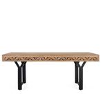 Marlee Dining Table - Mango Wood - Geometric - 8 Seater - 200cm