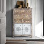 Ancona Highboard - Mango Wood - 2 Door - Medium
