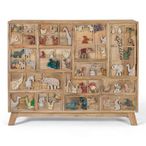 Safari Hall Cabinet - Mango Wood - Multi Drawer