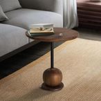 Potenza Side Table - Hazelnut Mango Wood - Round