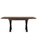 Verona Dining Table - Walnut Mango Wood - 4-6 Seater - 120cm-180cm - Extending