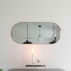 Jersey Mirror - Oval - Wall - Brass Finish - 35cm x 80cm