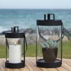 Bondi Lantern - Black Steel - Set of 2