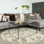 Coffee Table - Black Melamine and Metal