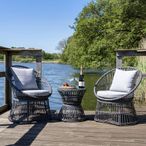 Natal Lounge Set - Grey - Metal and Rattan