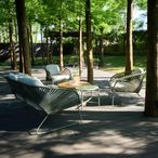 Novella Garden Lounge Set - 4 Seater - Round - Grey - Fabric