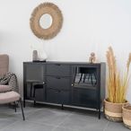 Dalby Sideboard - 2 Door - 140cm - Metal - Black