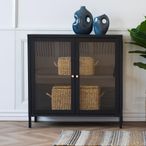 Dalby Cabinet - 2 Door - Metal - Black