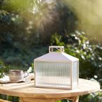 Lucca Lantern - Glass - Grey