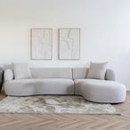 Kingston Lounge Sofa - Natural Fabric - RHF