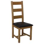 Deluxe Dining Chair - Set of 2 - Ladder Back - Oak