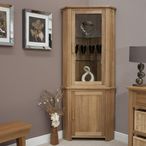 Opus Display Unit - 2 Door - Corner - Oak