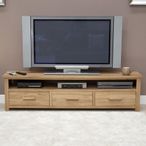 Opus Plasma TV Unit - 3 Drawer - Large - Oak