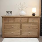 Torino Chest of Drawers - 4+3 Drawer - Wide - Oak