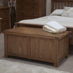 Rustic Oak Blanket Box - Oak