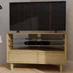 Scandic Corner TV Unit - 1 Drawer - Oak