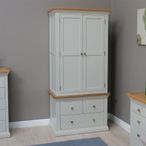 Cotswold Wardrobe - 2 Door - 3 Drawer - Oak and Painted