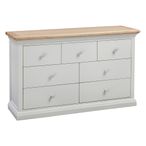 Cotswold Chest of Drawers - 4+3 Drawer - Wide - Oak and Painted