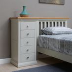 Cotswold Chest of Drawers - 5 Drawer - Tall - Oak and Painted