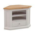 Cotswold Corner TV Unit - 1 Drawer - Oak and Painted
