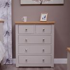 Diamond Painted Chest of Drawers - 3+2 Drawer