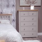 Diamond Painted Chest of Drawers - 4+2 Drawer