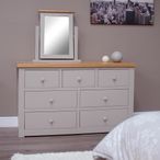 Diamond Painted Chest of Drawers - 4+3 Drawer - Wide