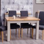 Diamond Painted Extending Dining Table - 4-6 Seater - 120cm-153cm