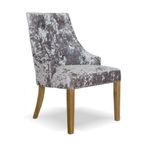 Bergen Dining Chair - Set of 2 - Silver Deep Crushed Velvet