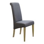 Italia Dining Chair - Set of 2 - Light Grey Fabric