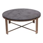 Dalston Coffee Table - Black Sandblasted Wood - Round