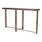 Dalston Console Table - Black Sandblasted Wood - Round