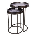 Laura Ashley Tidworth Side Tray Table - Round - Set of 2