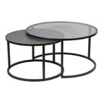 Turner Coffee Table - Slate Effect - Round - Set of 2