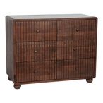 Carmel Chest with Marble Top - Wooden - 6 Drawer