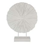 Orbis Sculpture - White Textured - On Stand