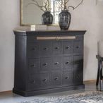 Hoxton Chest - Black Mango Wood - Multi Drawer