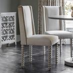 Barnabus Dining Chair - Ivory Fabric