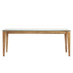 Sleaford Dining Table - Glass and Oak - 6 Seater - 180cm